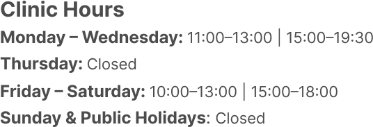 Clinic Hours